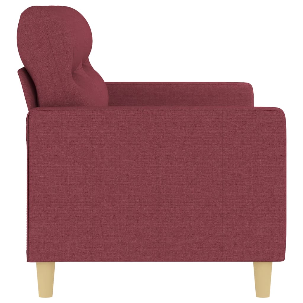 vidaXL 2-Sitzer-Sofa Weinrot 140 cm Stoff