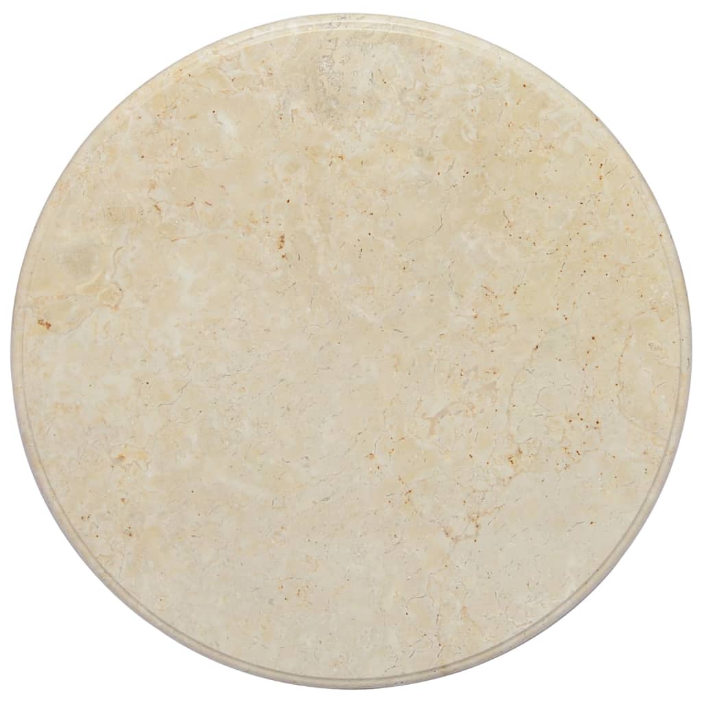 vidaXL Tischplatte Creme Ø60x2,5 cm Marmor