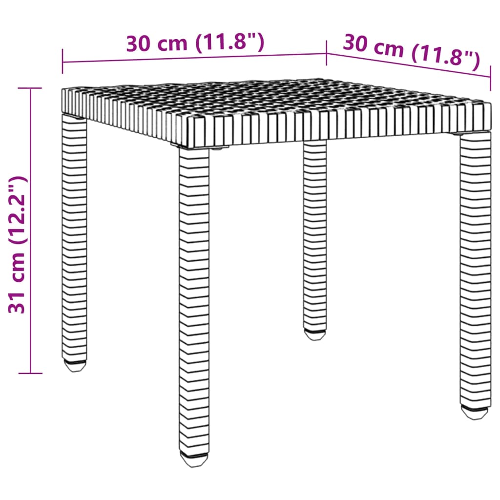 vidaXL Sonnenliegen 2 Stk. mit Tisch Poly Rattan Grau