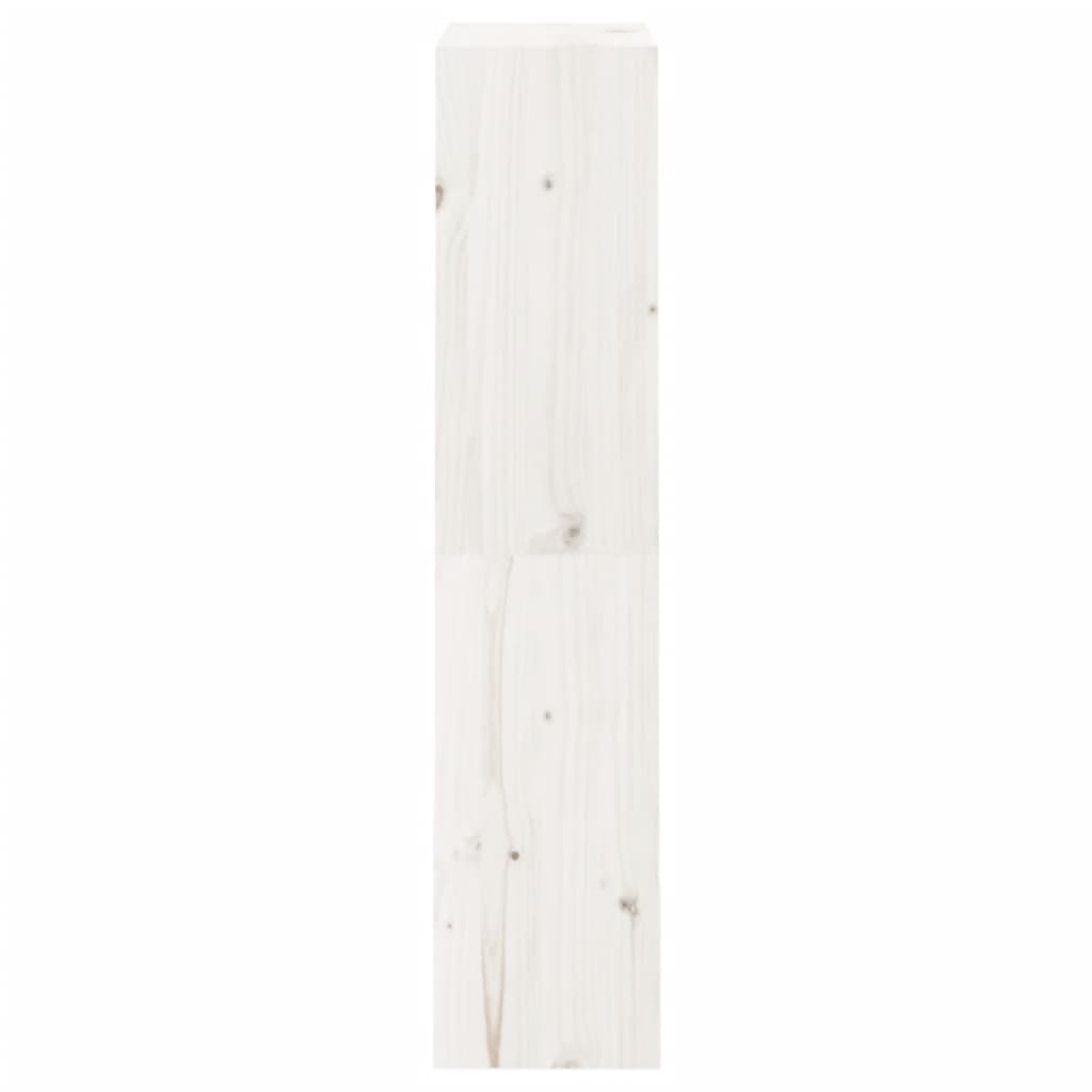 vidaXL Bücherregal Raumteiler Weiß 60x30x135,5 cm Massivholz Kiefer