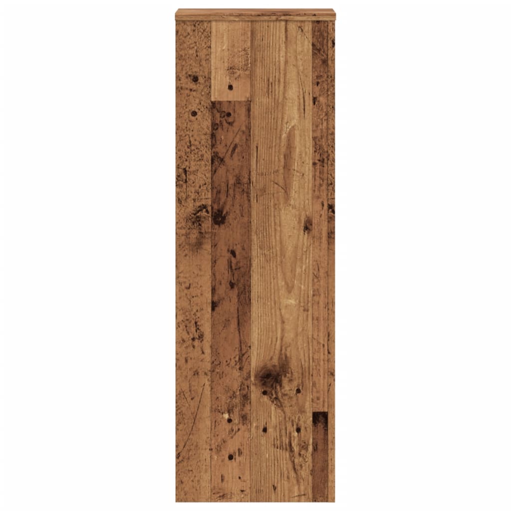 vidaXL Pflanzenständer Altholz-Optik 33x33x100 cm Holzwerkstoff