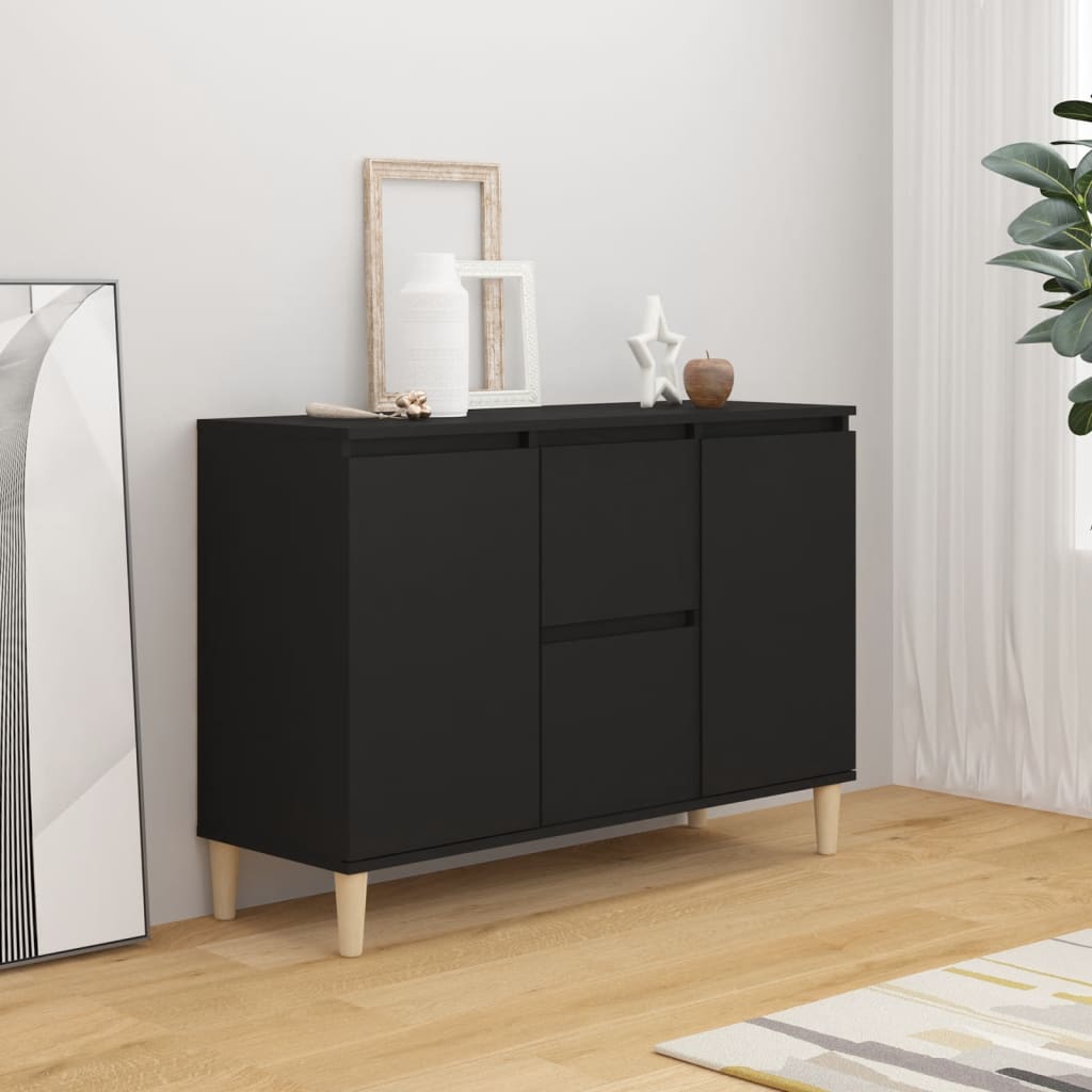 vidaXL Sideboard Schwarz 103,5x35x70 cm Holzwerkstoff