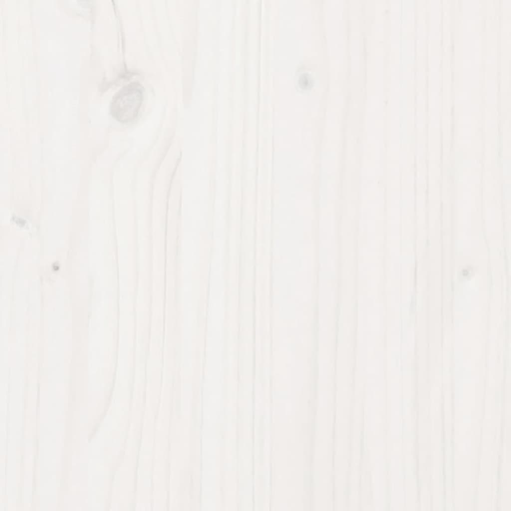 vidaXL Massivholzbett mit Kopfteil Weiß 120x200 cm Kiefer