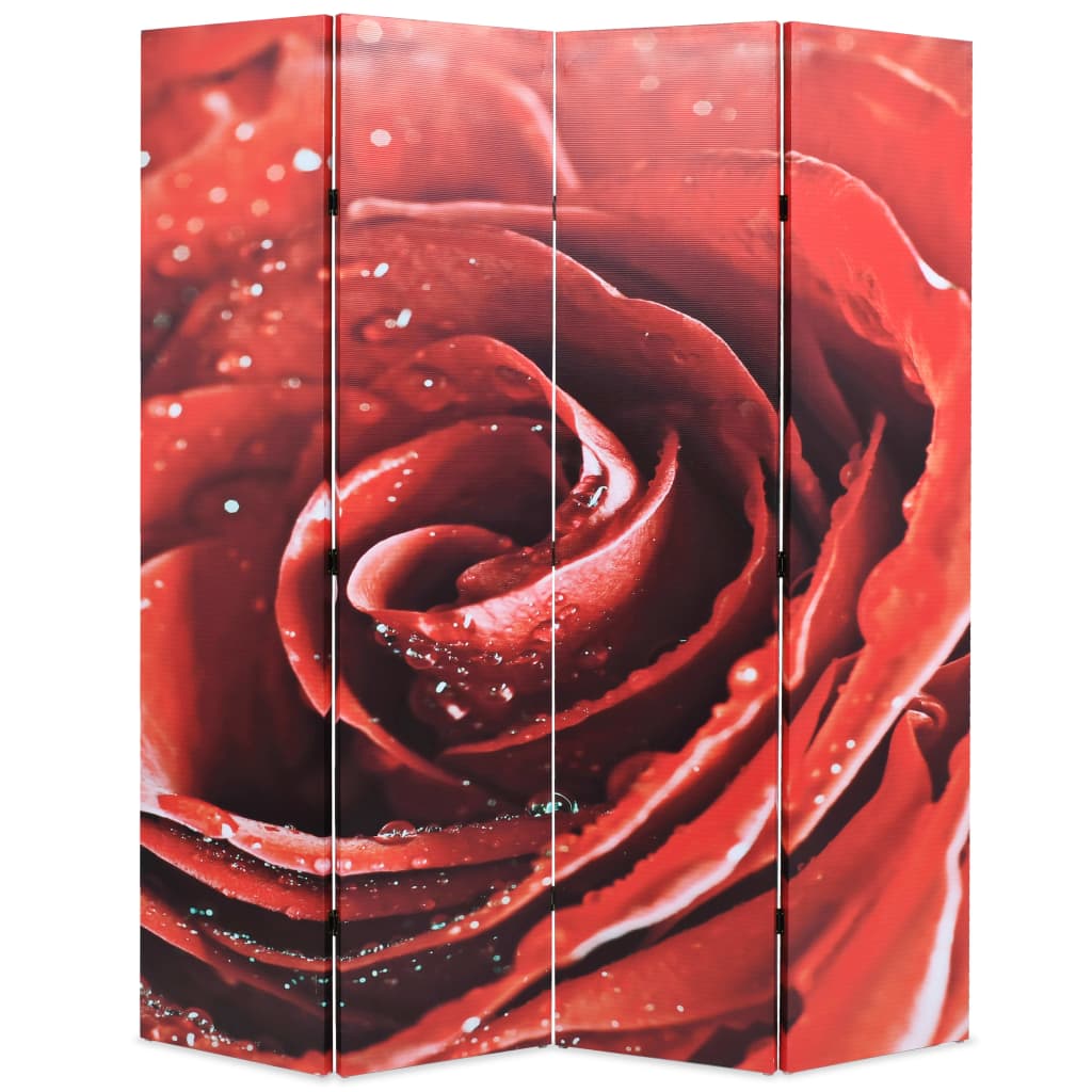 vidaXL Raumteiler klappbar 160 x 170 cm Rose Rot