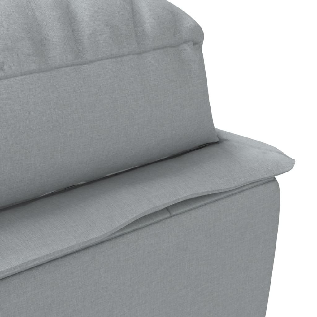 vidaXL Chaiselongue mit Kissen Hellgrau Stoff