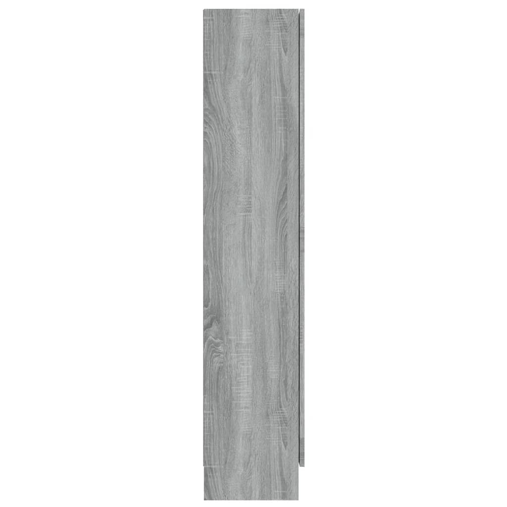 vidaXL Vitrinenschrank Grau Sonoma 82,5x30,5x150 cm Holzwerkstoff