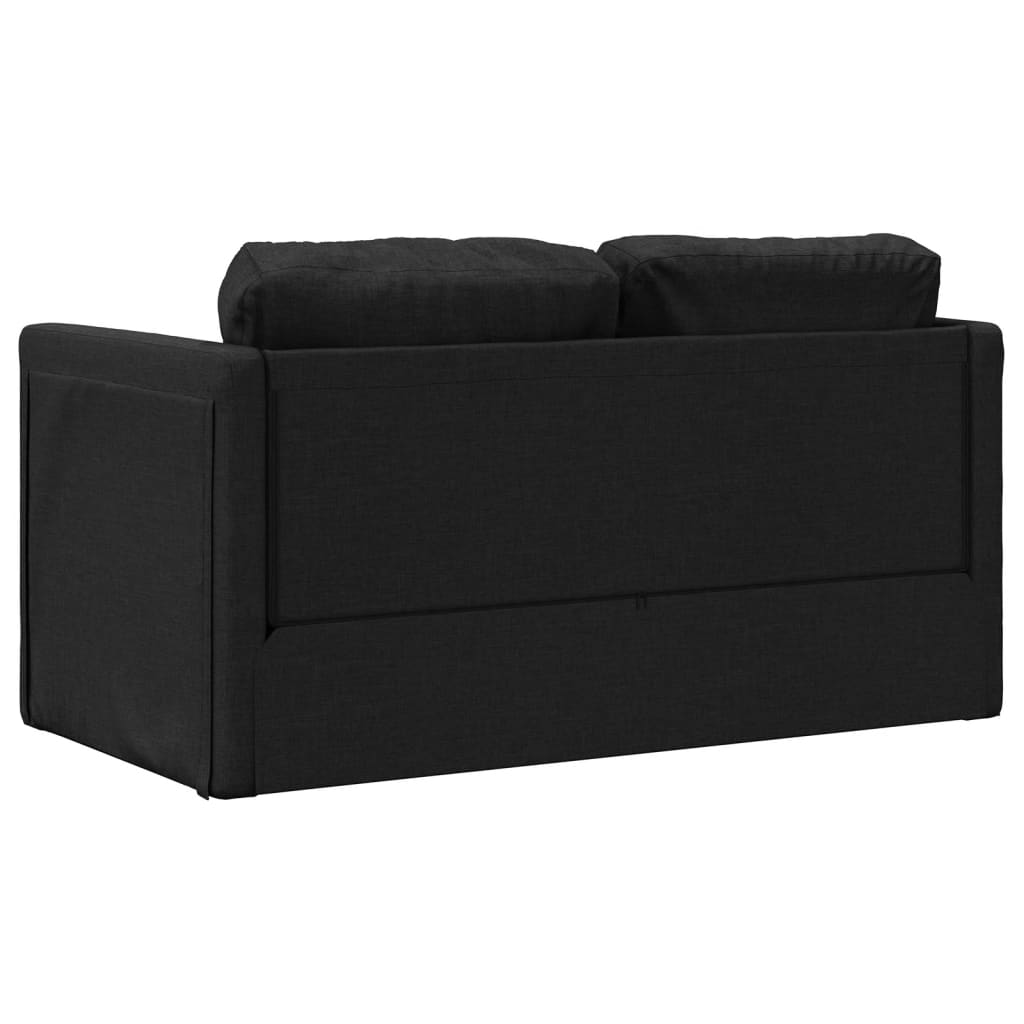 vidaXL Bodensofa mit Schlaffunktion Schwarz 112x174x55 cm Stoff