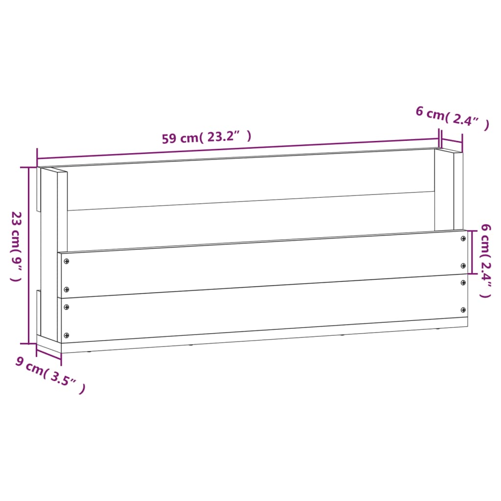 vidaXL Wand-Schuhregale 2 Stk. 59x9x23 cm Massivholz Kiefer