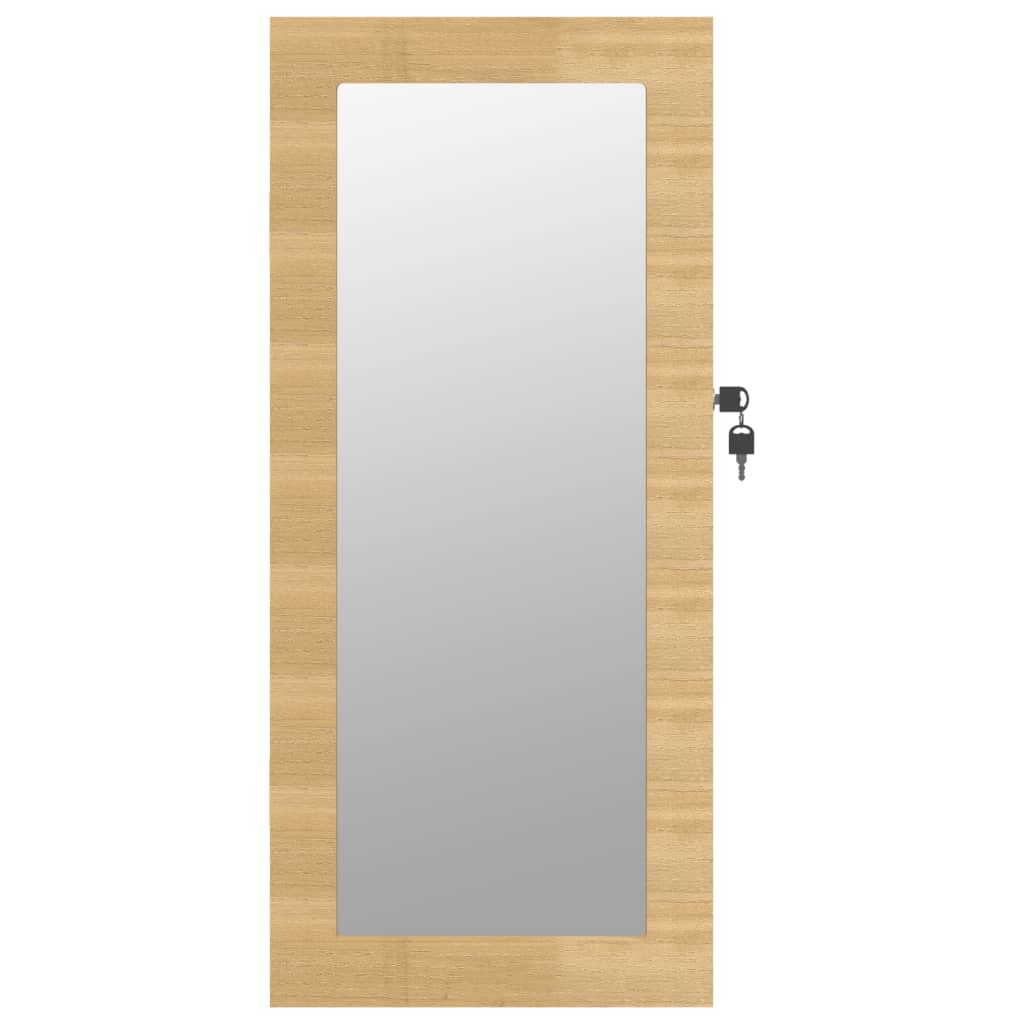 vidaXL Schmuckschrank mit Spiegel Wandmontage 30x8,5x67 cm