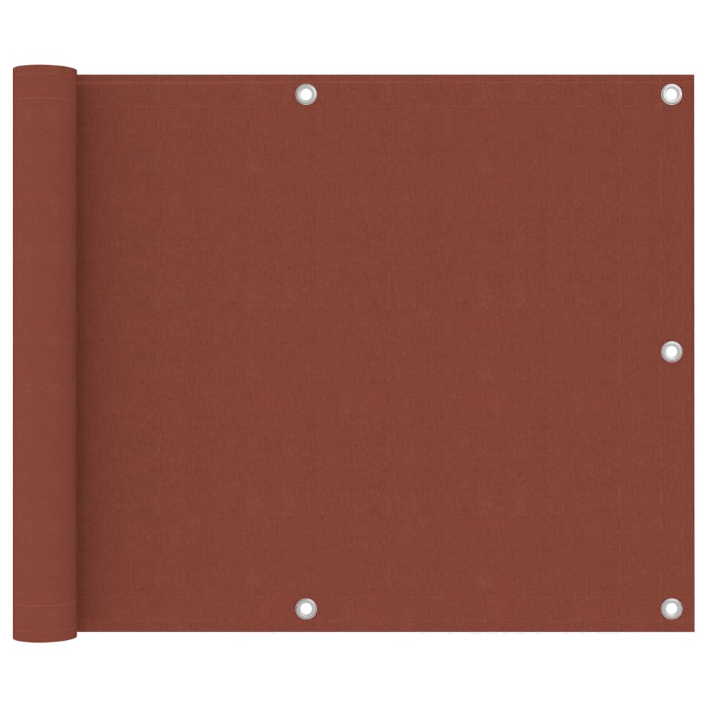 vidaXL Balkon-Sichtschutz Terrakotta-Rot 75x300 cm Oxford-Gewebe