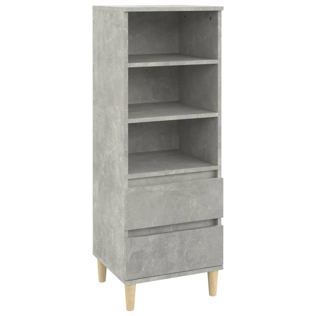 vidaXL Highboard Betongrau 40x36x110 cm Holzwerkstoff