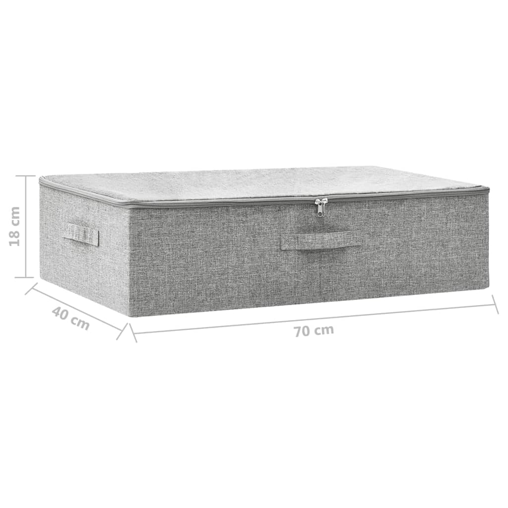 vidaXL Aufbewahrungsbox Stoff 70x40x18 cm Grau