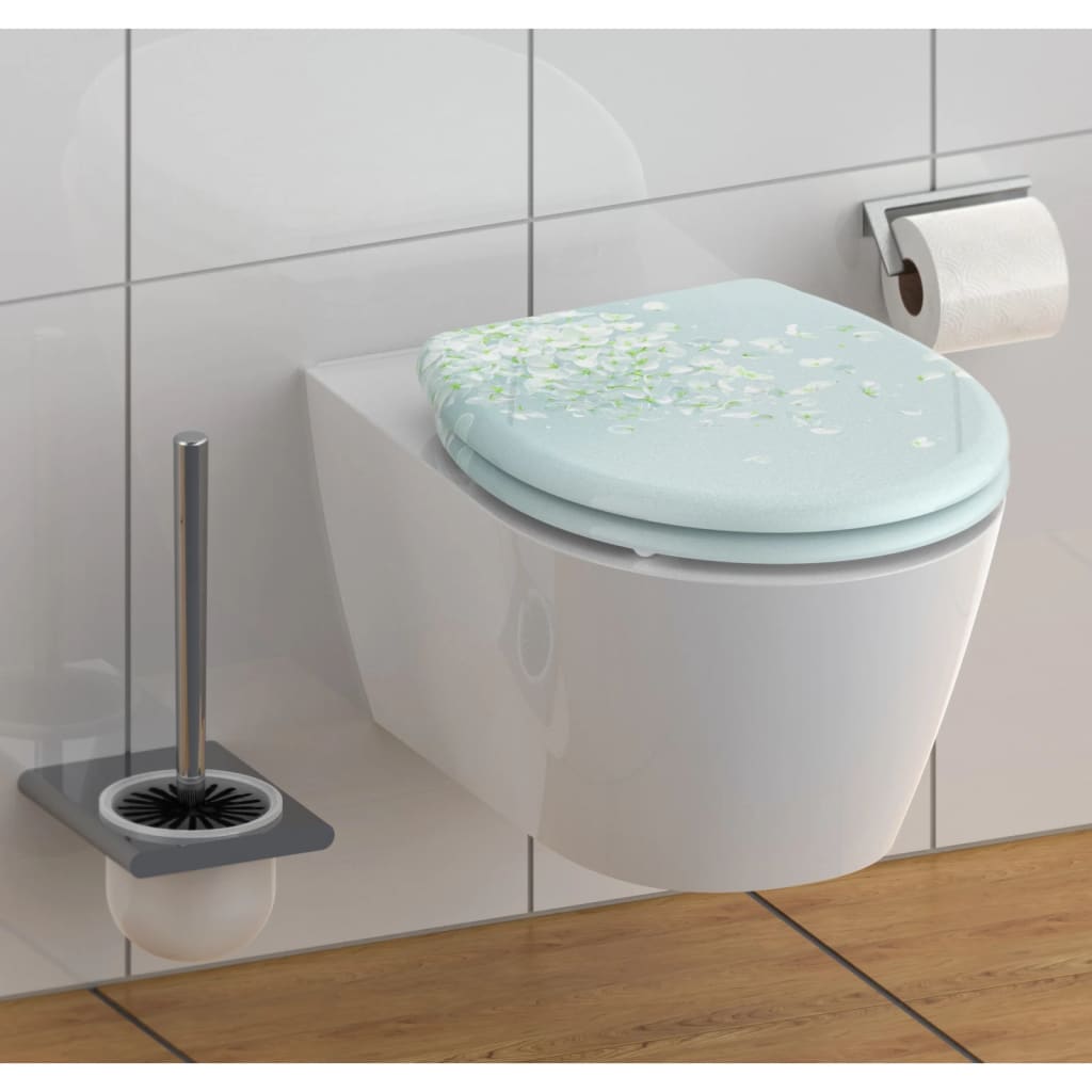 SCHÜTTE WC-Sitz Absenkautomatik Schnellverschluss FLOWER IN THE WIND