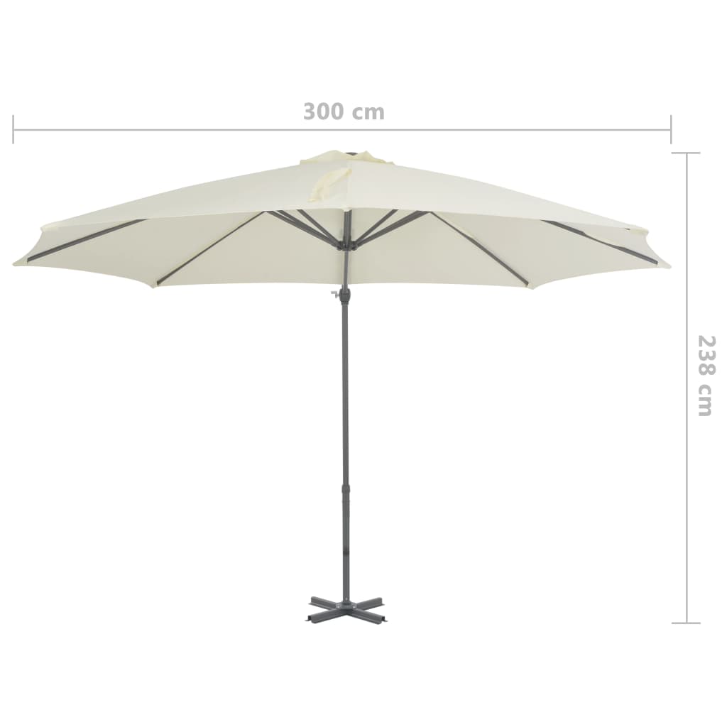 vidaXL Sonnenschirm mit Schirmständer Sand
