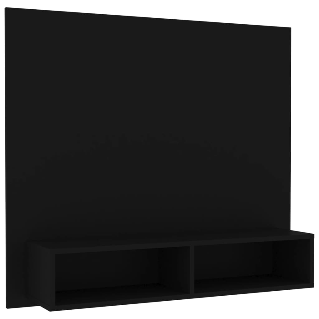 vidaXL TV-Wandschrank Schwarz 102x23,5x90 cm Holzwerkstoff