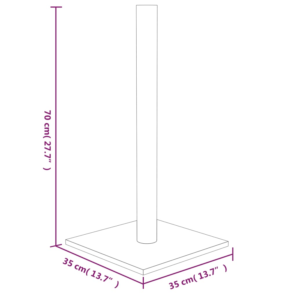 vidaXL Kratzsäule Creme 35x35x70 cm