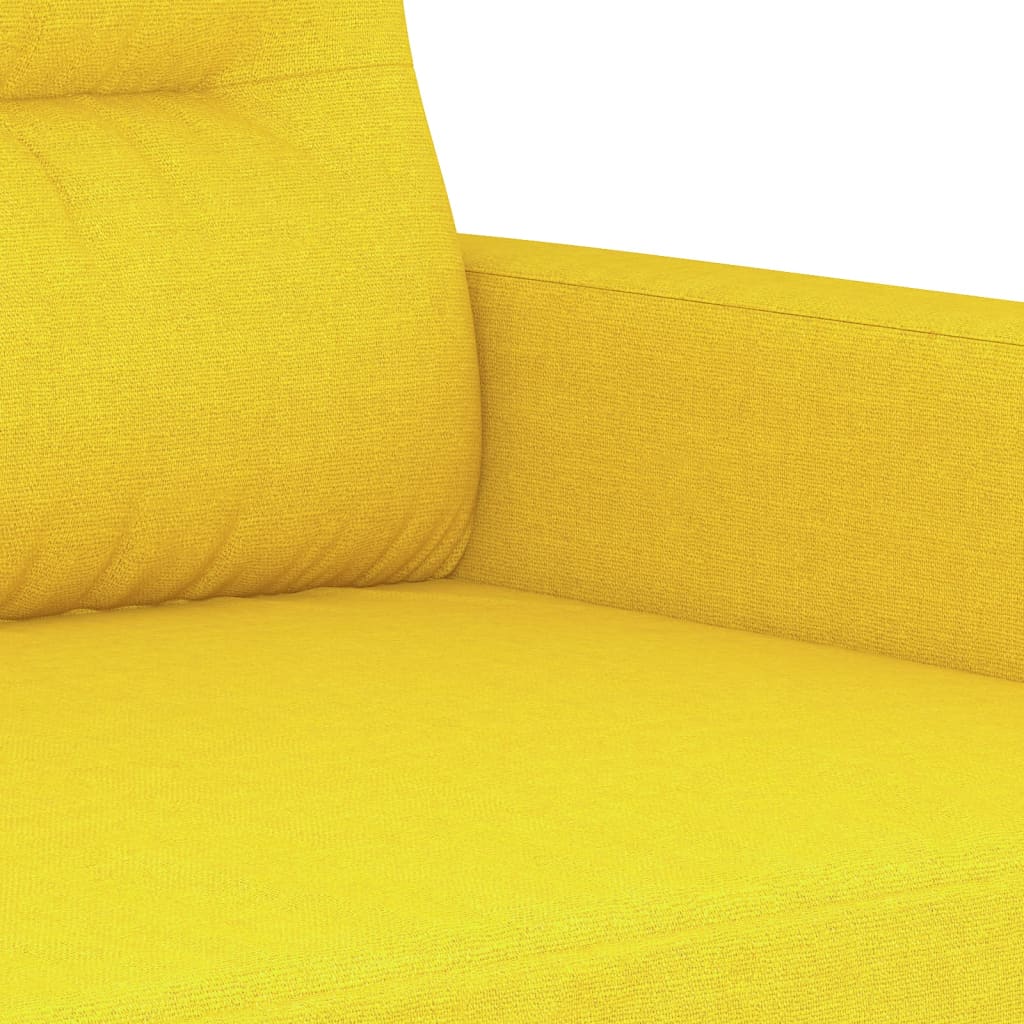 vidaXL 3-Sitzer-Sofa Hellgelb 180 cm Stoff