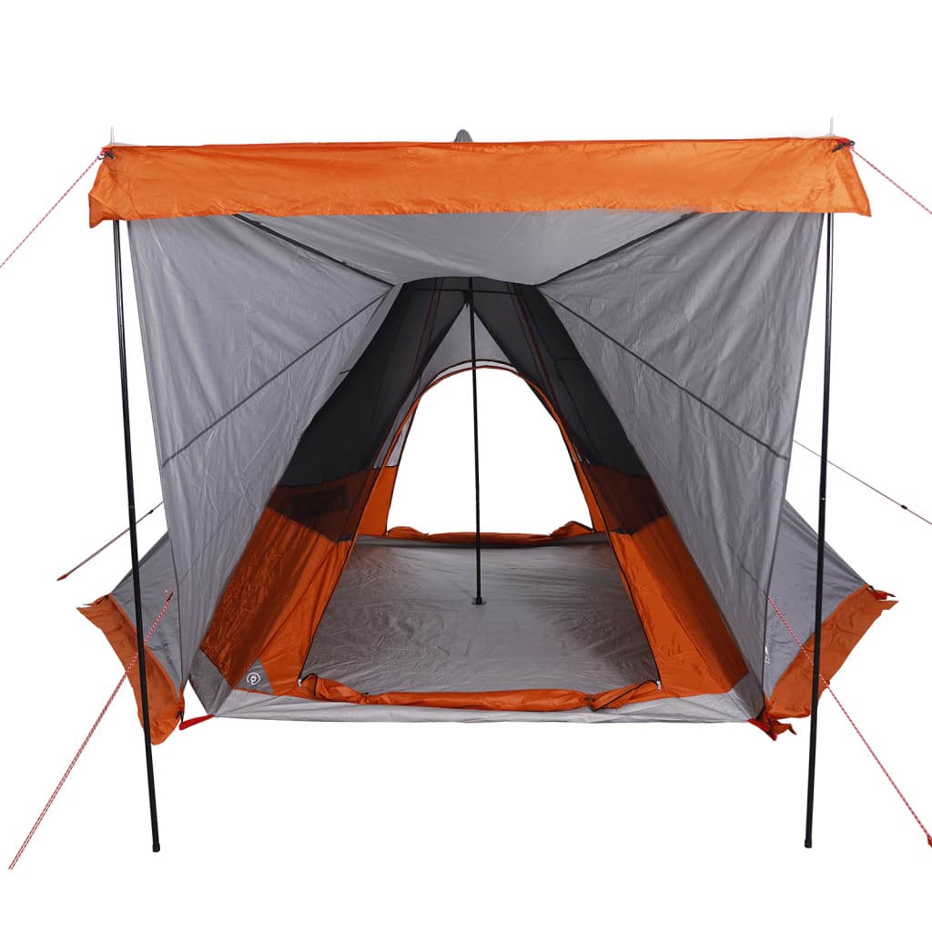 vidaXL Tipi-Familienzelt 6 Personen Grau Wasserdicht