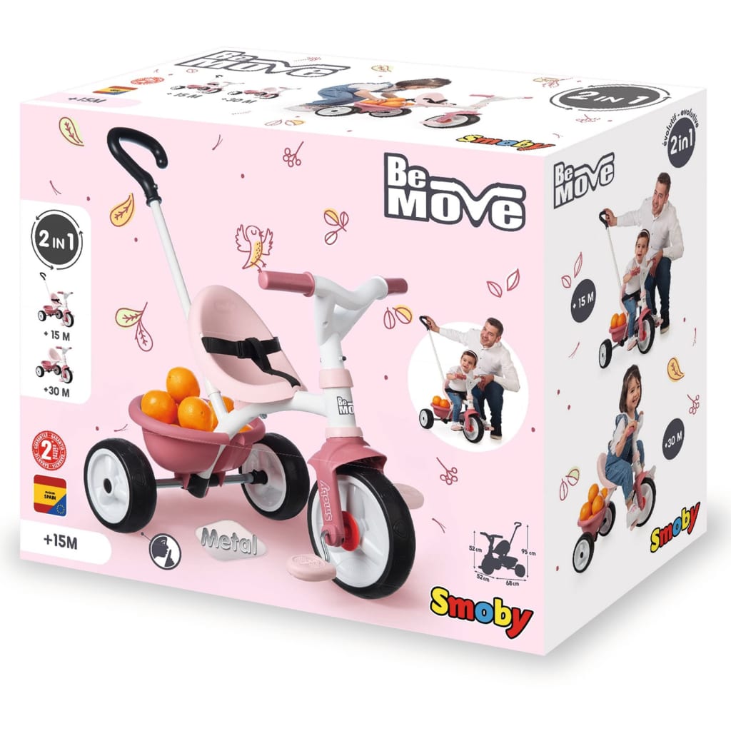 Smoby 2-in-1 Baby-Dreirad Be Move Rosa