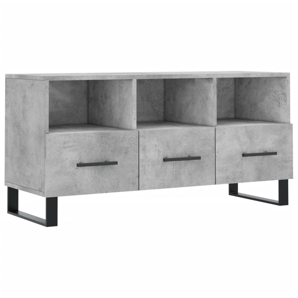 vidaXL TV-Schrank Betongrau 102x36x50 cm Holzwerkstoff