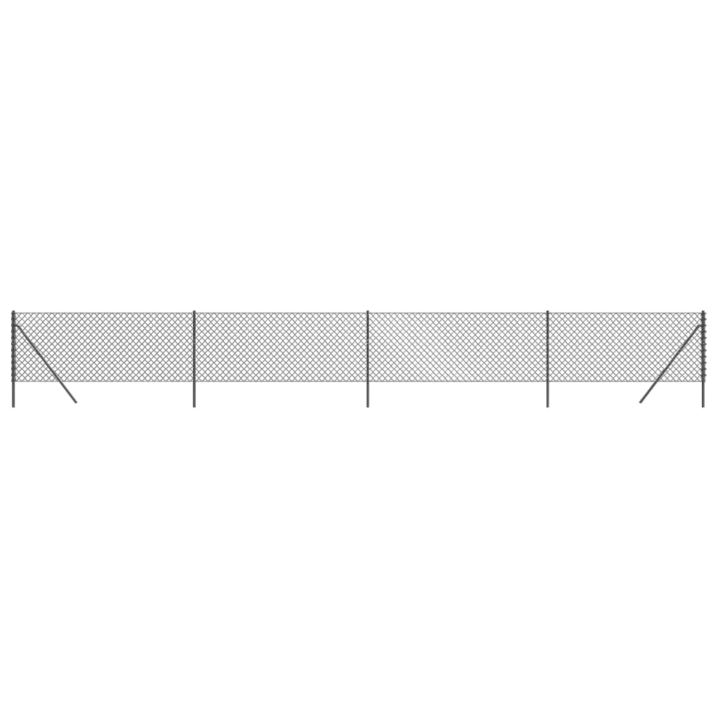 vidaXL Maschendrahtzaun Anthrazit 1,1x10 m