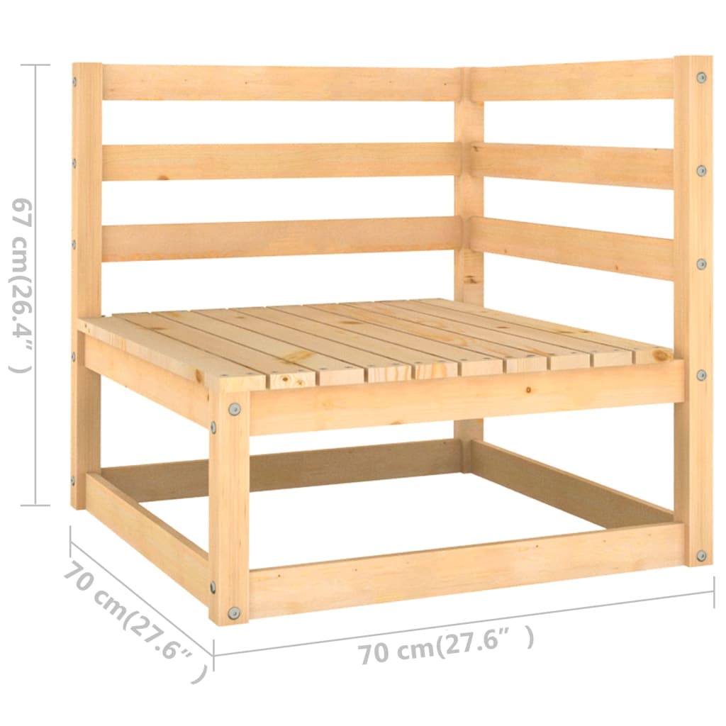 vidaXL 13-tlg. Garten-Lounge-Set mit Kissen Massivholz Kiefer