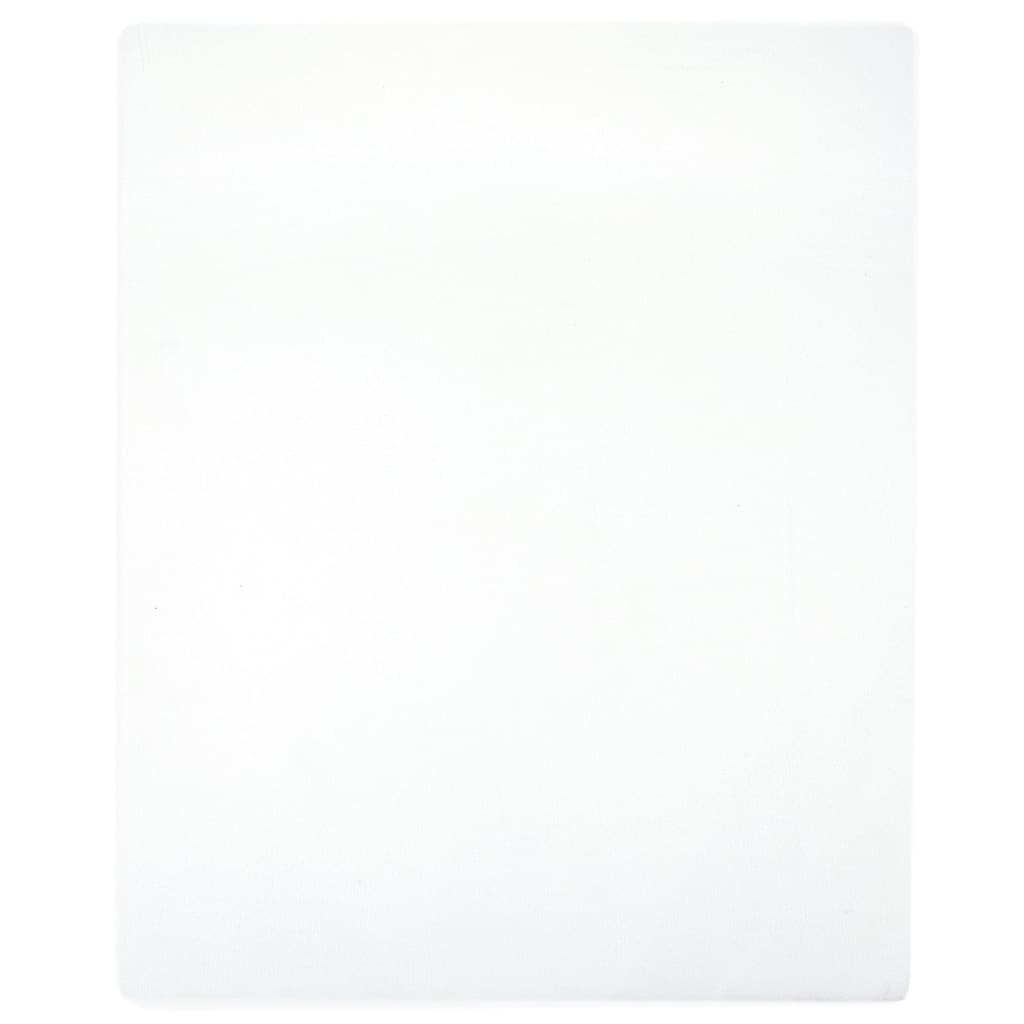 vidaXL Spannbettlaken Jersey Weiß 140x200 cm Baumwolle