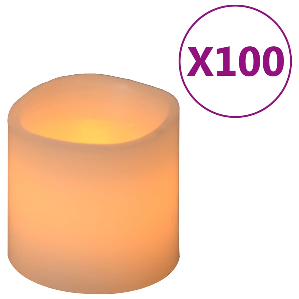 vidaXL Elektrische LED-Kerzen 100 Stk. Warmweiß