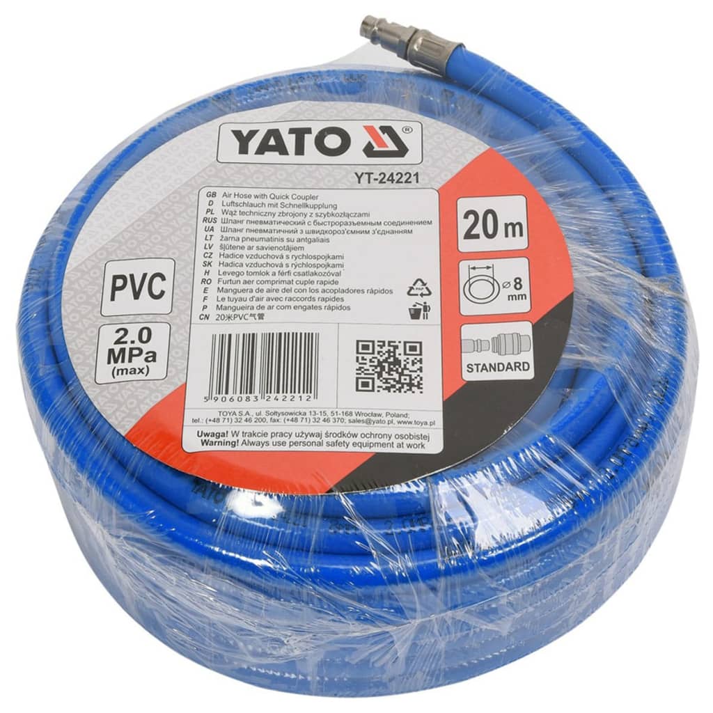 YATO Luftschlauch 20 m PVC YT-24221