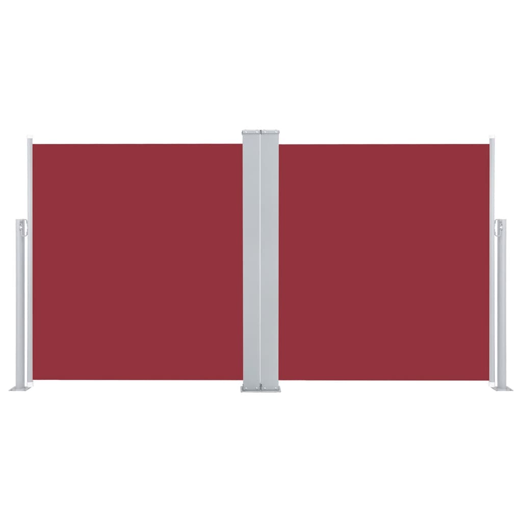 vidaXL Ausziehbare Seitenmarkise Rot 140 x 600 cm