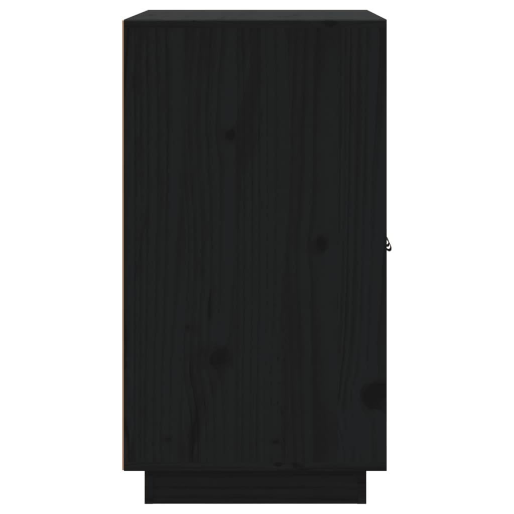 vidaXL Sideboard Schwarz 65,5x40x75 cm Massivholz Kiefer