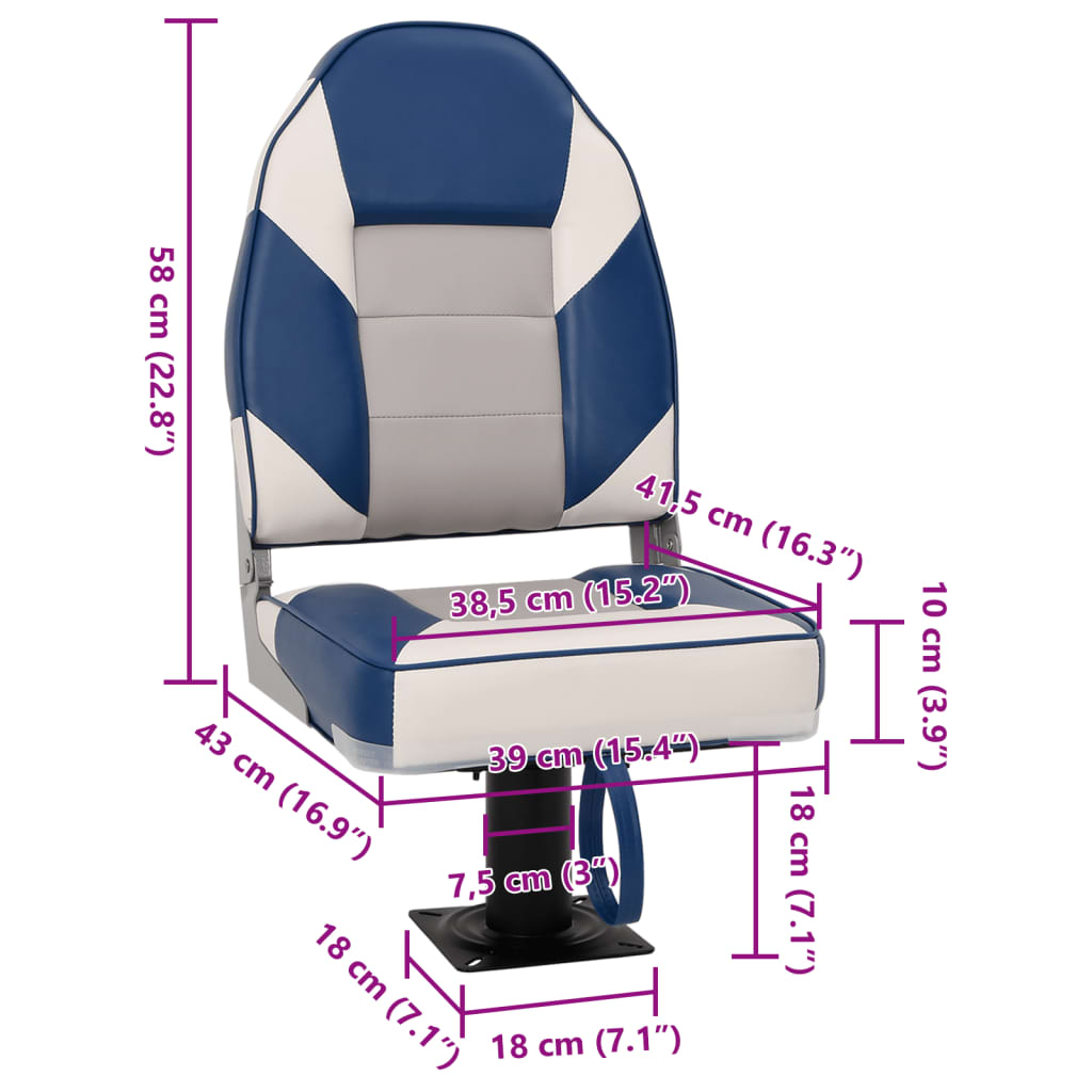 vidaXL Bootssitze mit Podest 2 Stk. 360° Drehbar