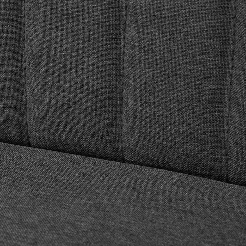 vidaXL Sofa Stoff 117 x 55,5 x 77 cm Dunkelgrau