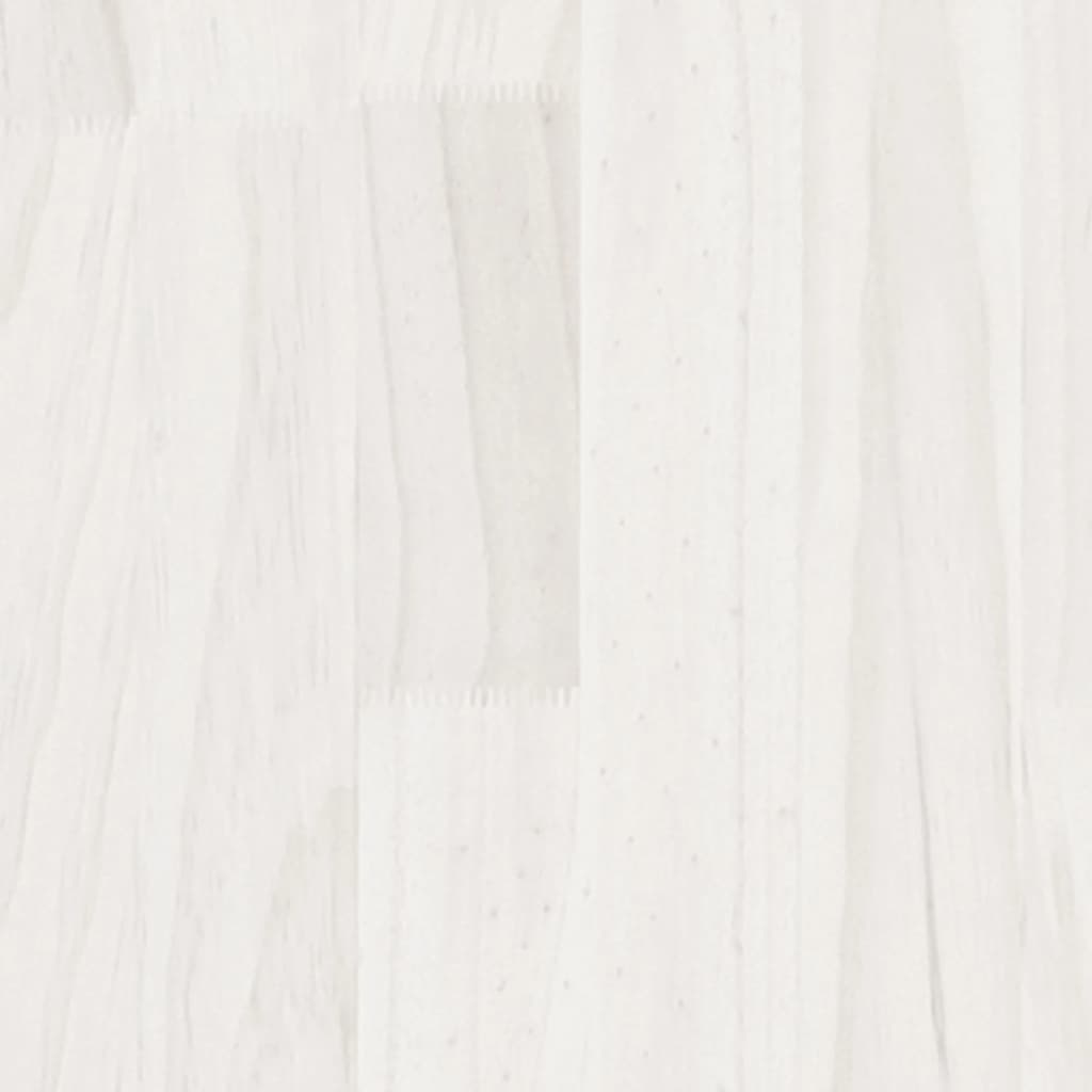 vidaXL Couchtisch Weiß 75x50x33,5 cm Massivholz Kiefer