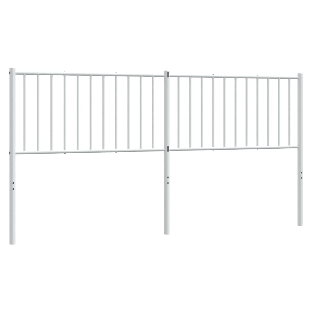 vidaXL Kopfteil Metall Weiß 180 cm