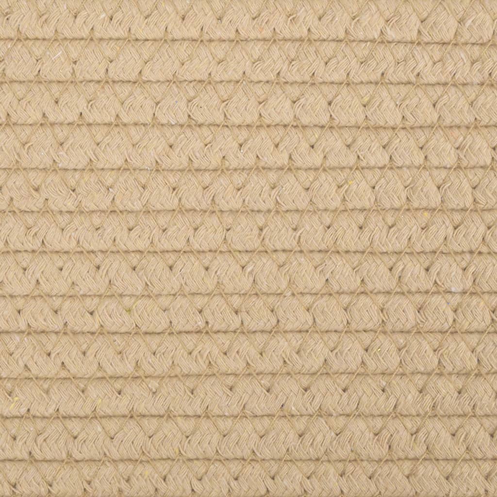 vidaXL Aufbewahrungskorb Beige und Weiß Ø40x25 cm Baumwolle