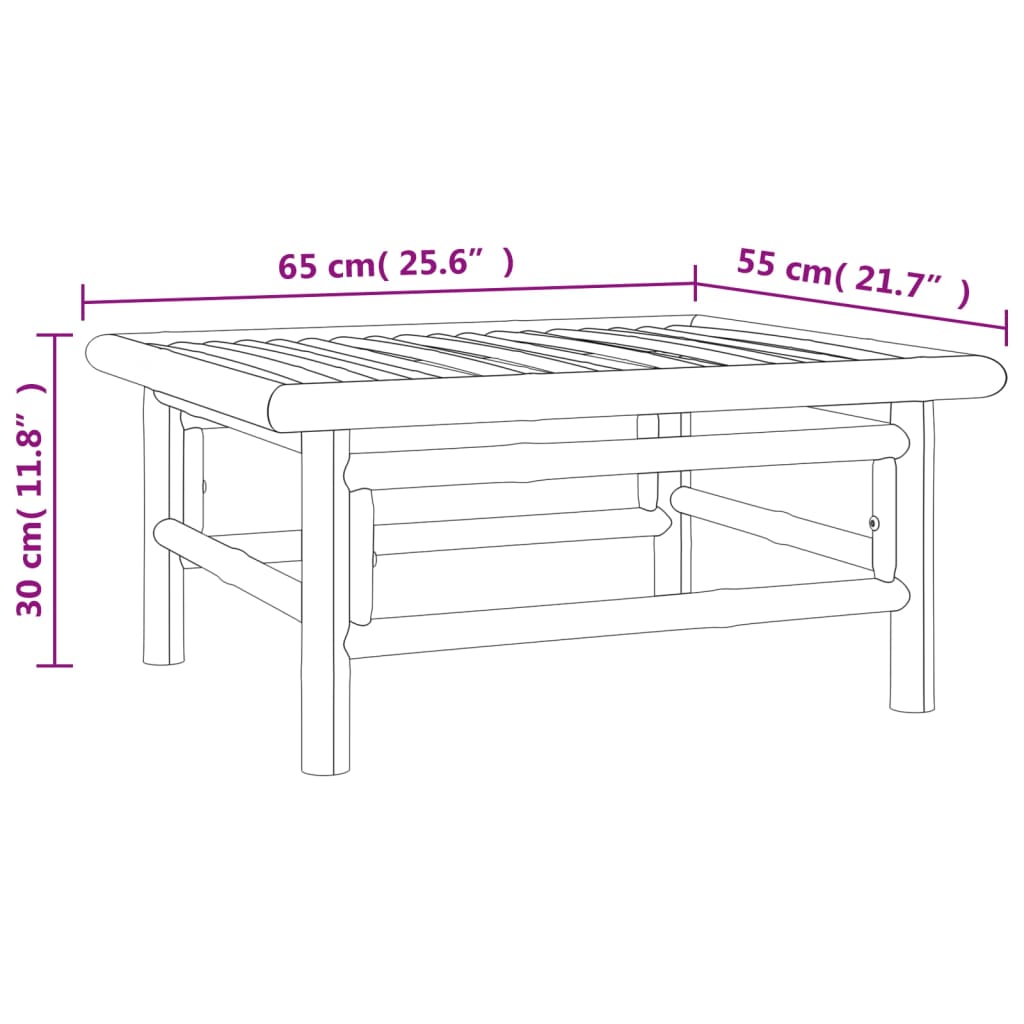 vidaXL 11-tlg. Garten-Lounge-Set mit Kissen Taupe Bambus