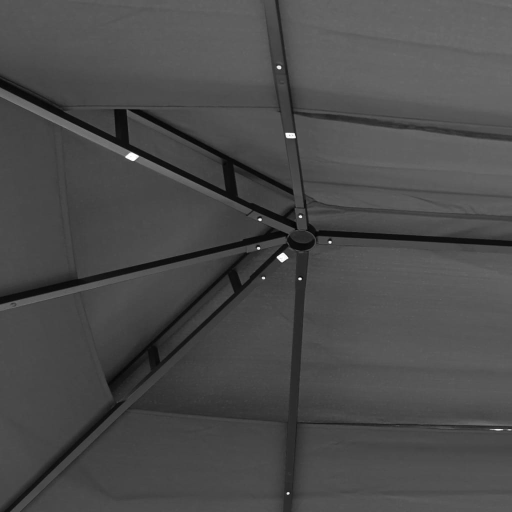 vidaXL Pavillon mit Seitenwänden Anthrazit 400x300x270 cm Stahl