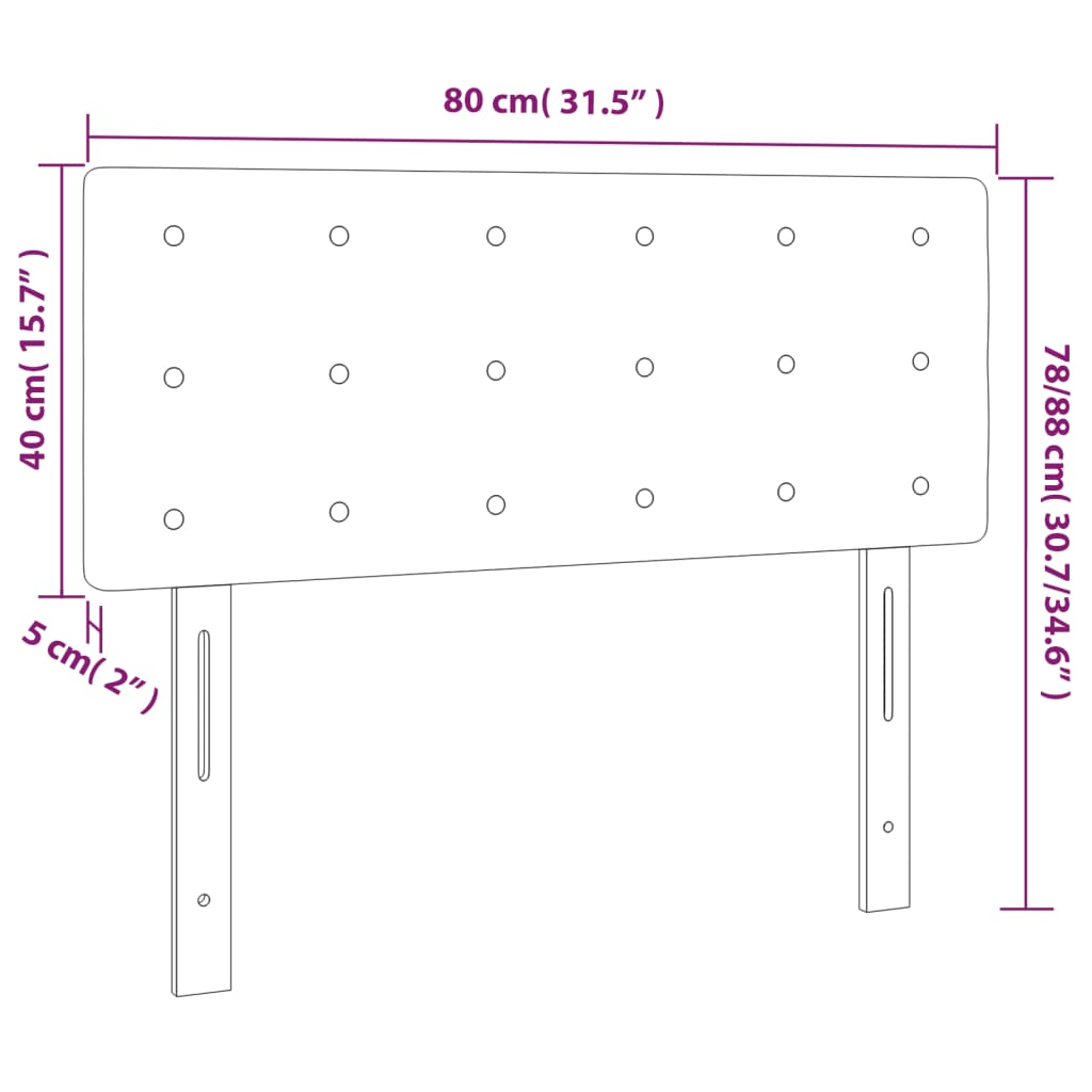 vidaXL Kopfteil Dunkelgrün 80x5x78/88 cm Samt