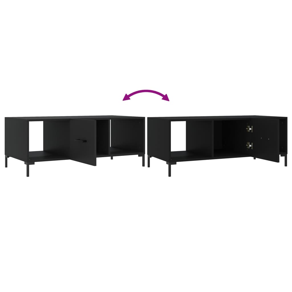 vidaXL Couchtisch Schwarz 102x50x40 cm Holzwerkstoff