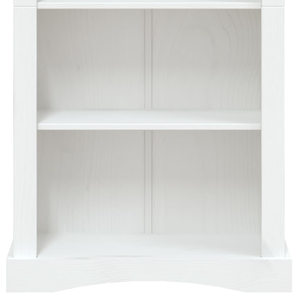 vidaXL Bücherschrank 4 Fächer Mexiko-Stil Kiefernholz Weiß 81x29x150cm