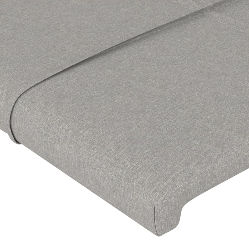 vidaXL Kopfteile 2 Stk. Hellgrau 80x5x78/88 cm Stoff