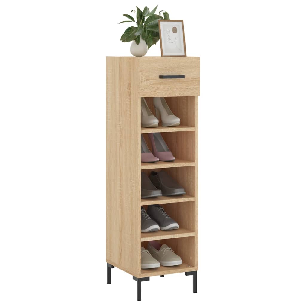 vidaXL Schuhschrank Sonoma-Eiche 30x35x105 cm Holzwerkstoff