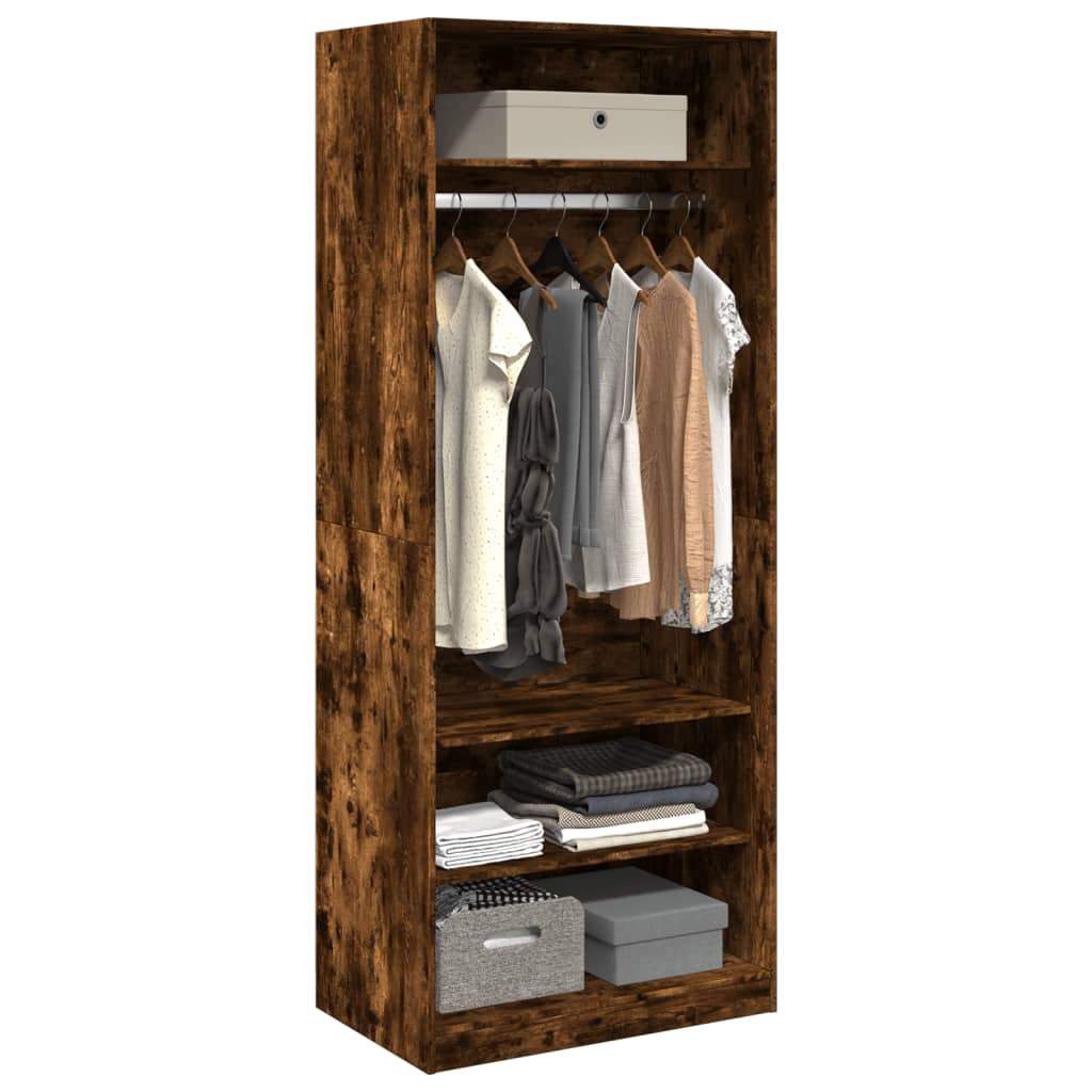 vidaXL Kleiderschrank Räuchereiche 80x50x200 cm Holzwerkstoffs