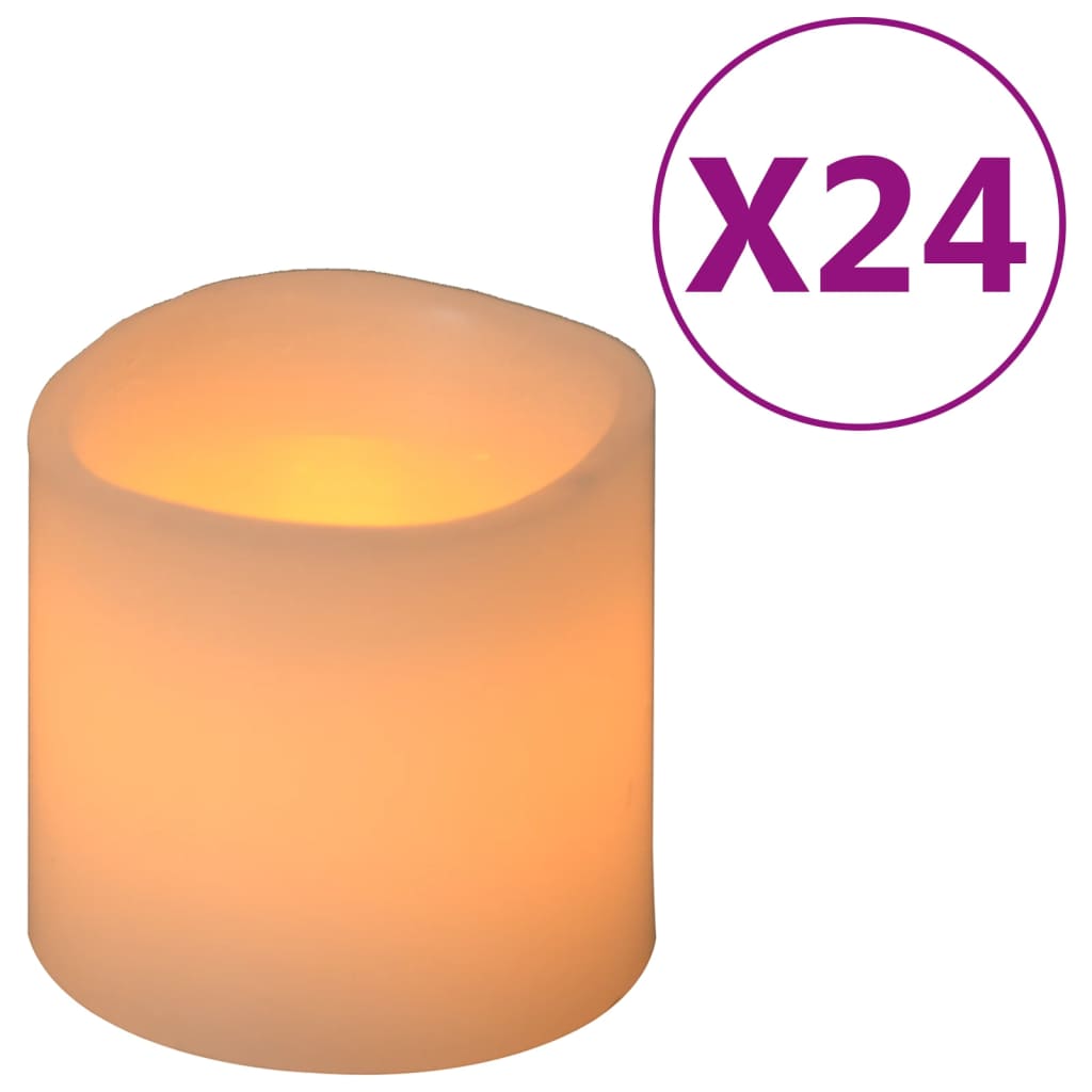 vidaXL LED-Kerzen 24 Stk. Elektrisch Warmweiß