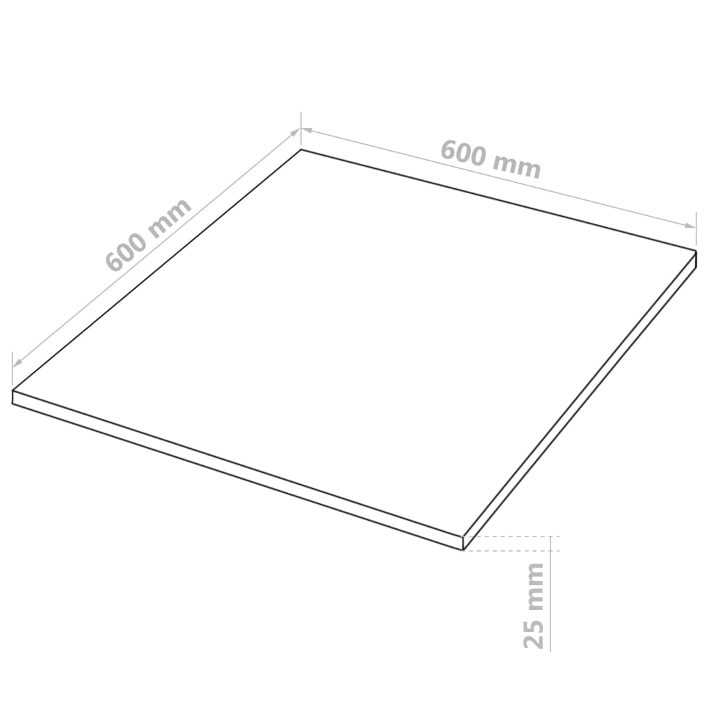 vidaXL MDF-Platten 2 Stk. Quadratisch 60x60 cm 25 mm