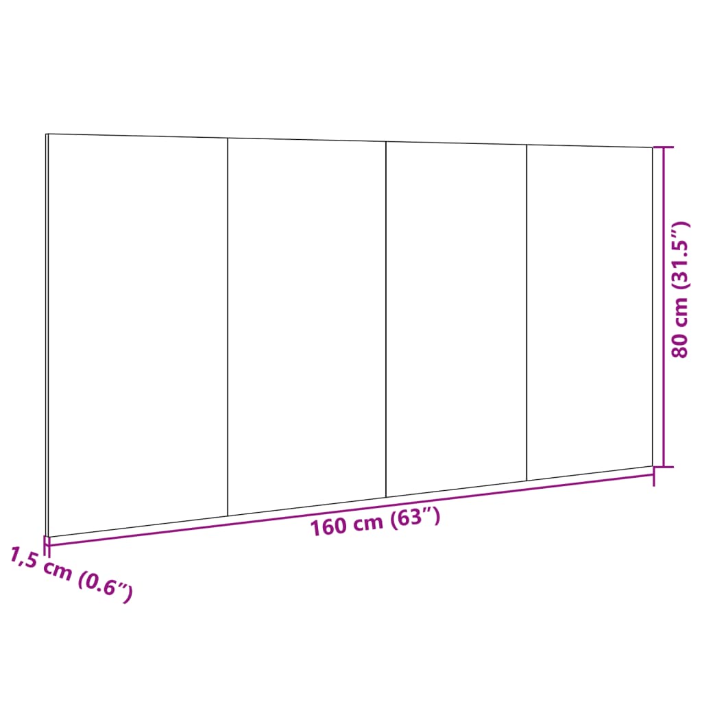 vidaXL Kopfteil mit Nachttischen Weiß 160 cm Holzwerkstoff