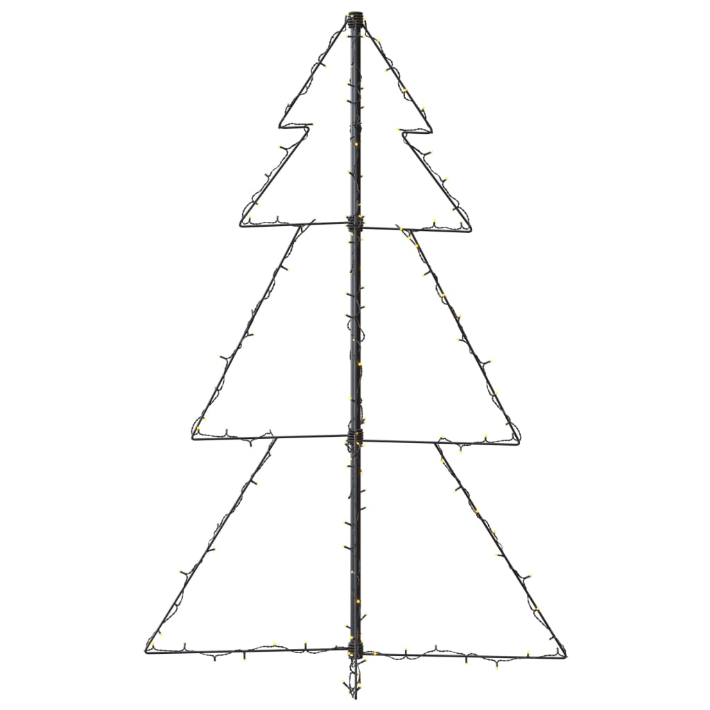 vidaXL Weihnachtsbaum in Kegelform 160 LEDs Indoor & Outdoor 78x120 cm