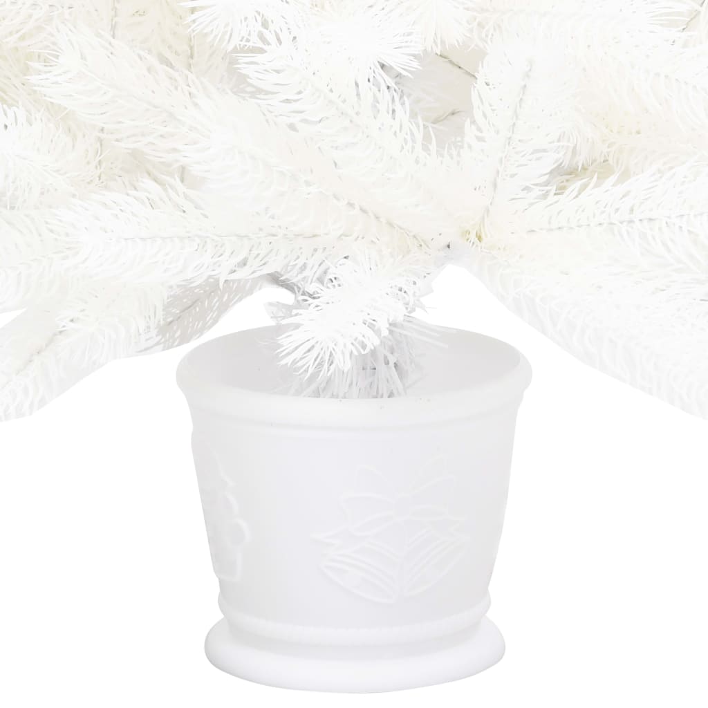 vidaXL Künstlicher Weihnachtsbaum Naturgetreue Nadeln Weiß 90 cm