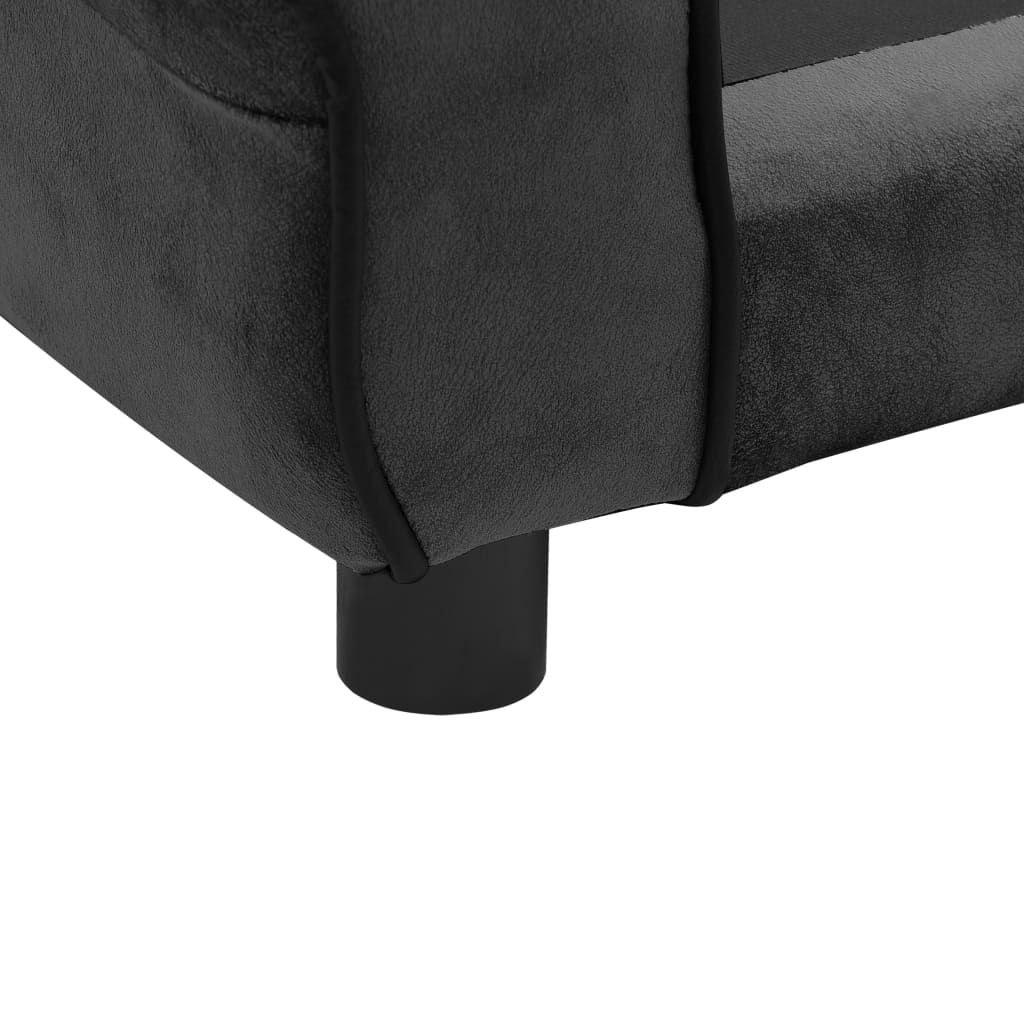 vidaXL Hundesofa Dunkelgrau 72x45x30 cm Plüsch